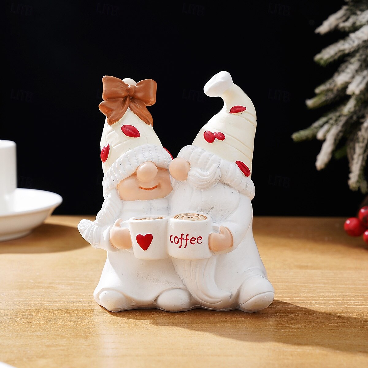 Valentine's Day Gnome Resin Figurine – Cute Cartoon Coffee Elf Statue, Hand-Painted Desk Decor, Pink Room Ornament for Shelf Display, Wedding Anniversary Party Decorations, Funny Gifts Home Decor 2026 - $19.99 –P6