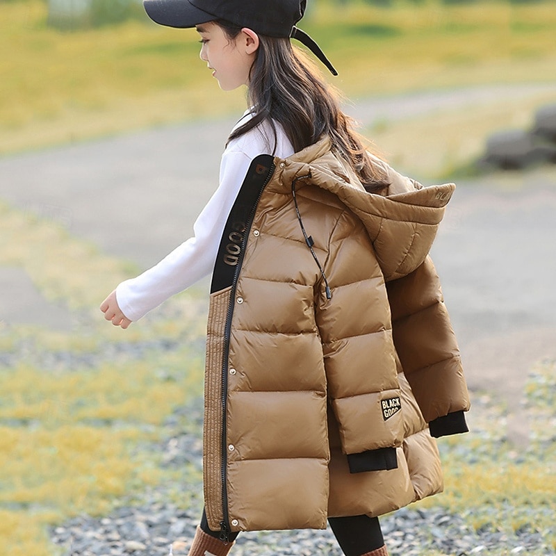 Doudoune Enfants Fille Couleur Unie Sports Avec Poches Extérieur Polyester Manteau Vêtements d'extérieur 5-12 ans Hiver Noir de 2026 ? $78.99 –P2