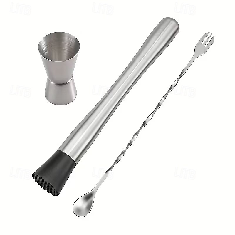 3 darabos professzionális rozsdamentes acél bártender készlet jégkrémmel, jégpickővel/shakerrel &sörnyitó - nagy teherbírású keverők, bárok, shakerek, bárok számára alkalmas 2026 - $13.99 –P1