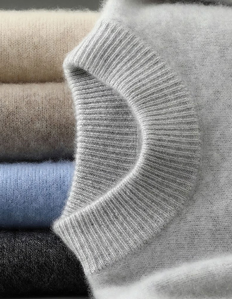 Hochwertiger Herrenpullover aus reiner Wolle und Kaschmir mit Rundhalsausschnitt, klassischer Strickpullover, weich, warm und atmungsaktiv. 2026 - $94.99 –P2