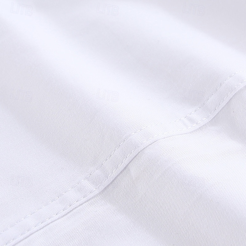 Chemises blanches unies à manches longues pour garçons, style décontracté, à boutons, idéales pour le printemps (4 ans et plus). de 2026 ? $15.99 –P7