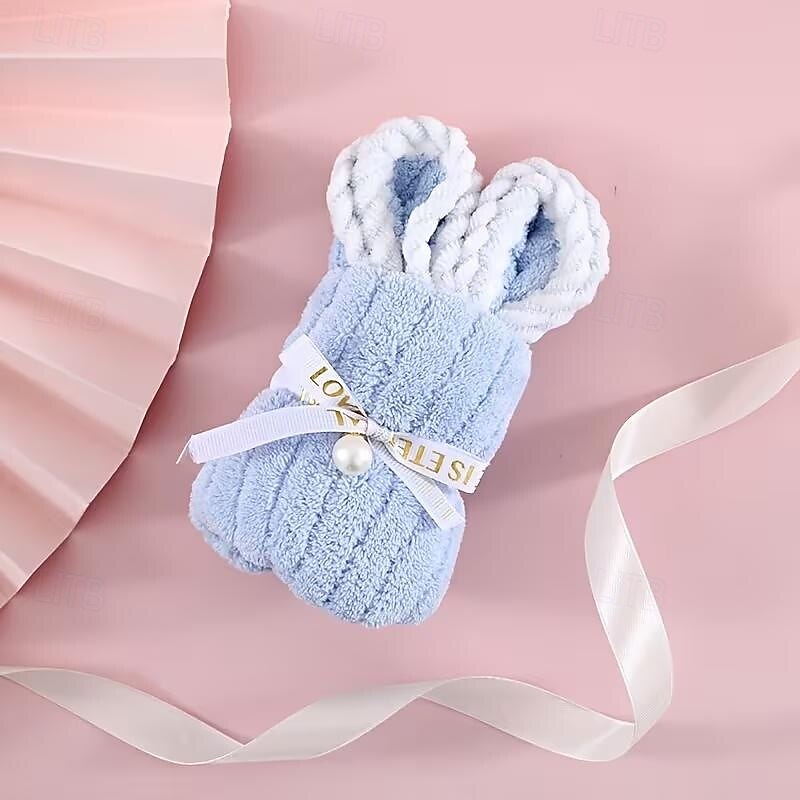 5-pack handdukar med påskharemotiv, mjuka och absorberande handdukar med kaninmotiv, perfekt present till kök och badrum, bröllop, födelsedagar, alla hjärtans dag, jul och påsk för hemmabruk. 2026 - $15.99 –P11