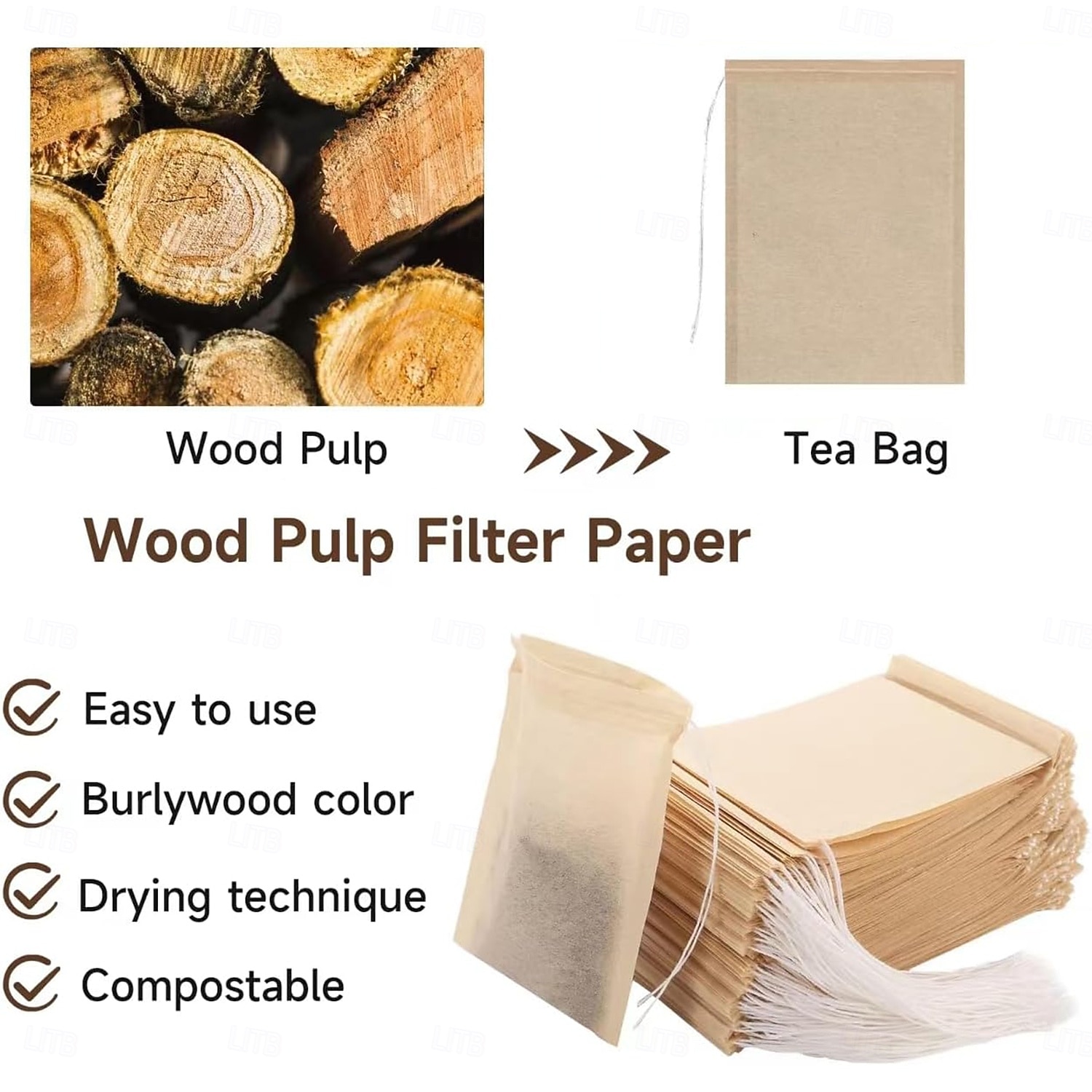 100 stuks wegwerp theefilterzakjes voor losse thee, trekkoordzakje voor losse thee met 100% ongebleekt papier 2026 - $10.99 –P5