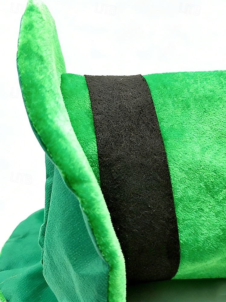 2026年 男性用の聖パトリックの日のレプラコーン帽子と偽のひげのセット、取り外し可能な偽のひげが付いた緑のアイルランドの衣装のトップハット、柔らかいポリエステル素材、パレード、パーティー、フェスティバルの衣装に使えるマルチカラーオプション  コレクション – $19.99 –P10