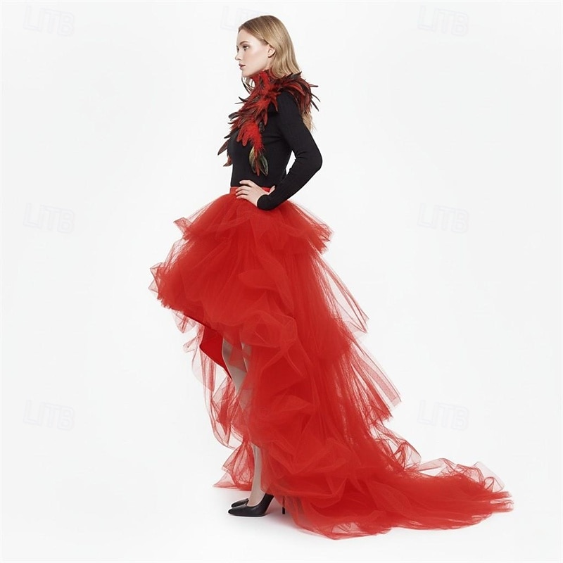 Φανταστική φορεσιά Φούστα από τούλι Φούστα Tutu Ρετρό / Βίντατζ Δεκαετία '80 Πολυεπίπεδο High Low Φουσκωμένος Ενηλίκων Γυναικεία Απόκριες Πάρτι Επίδοση Χορός Μπαλέτο Ντύνομαι 2026 - $41.99 –P5