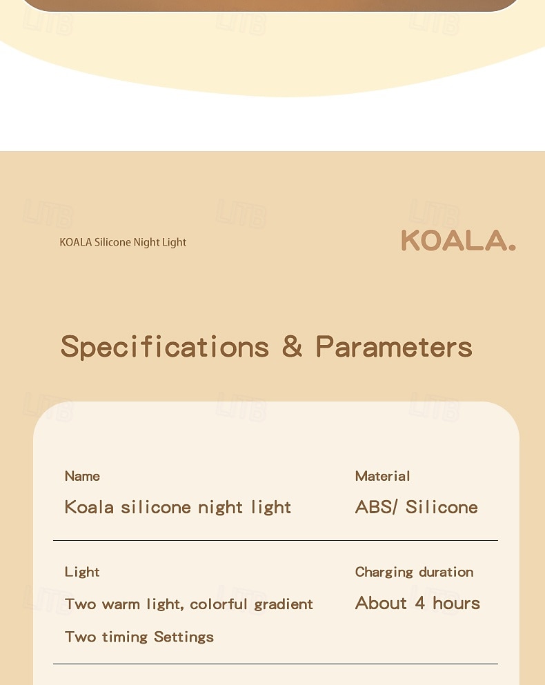 7-Color Gradient Koala Soft Silicone Patting Light Usb Charging Nightlight Timer Christmas New Year Festival Birthday Gift Bedroom Atmosphere Light 2026 - $23.99 –P17