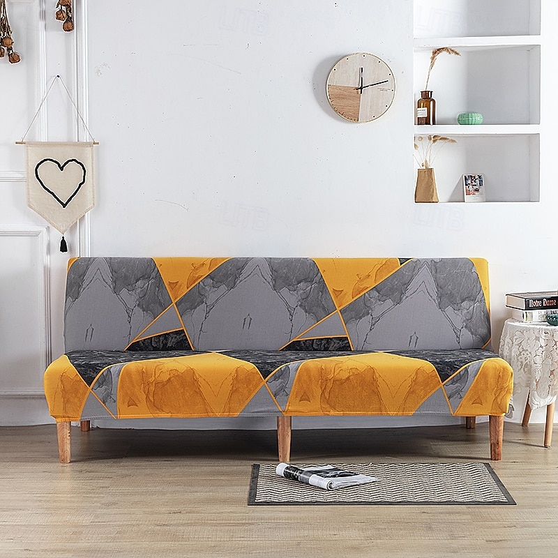Housse de canapé-lit extensible en tissu imprimé, disponible en 3 tailles différentes, housse de canapé sans accoudoirs, housse de banc élastique, protection décorative pour le Nouvel An, décoration de 2026 ? $30.99 –P7
