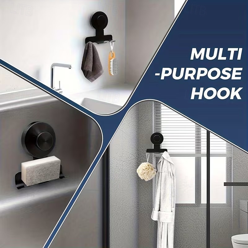 Wytrzymały uchwyt na maszynkę do golenia ze stali nierdzewnej o wadze 15,43 funta do prysznica - uchwyt ścienny do łazienki ze stali nierdzewnej 304, odporny na uszkodzenia, zdejmowany haczyk na 2026 - $16.99 –P8