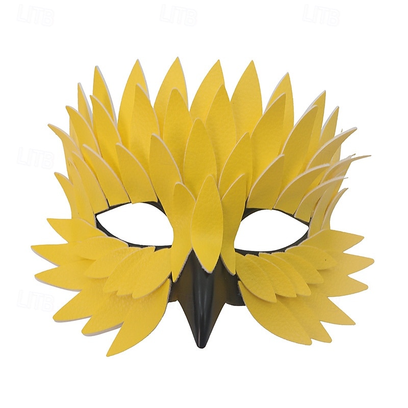 Naisten Mardi Gras vihreä höyheninen nahkanaamio - lintuinspiroitu puvustuslisävaruste 3D-kerroksilla venetsialaiseen karnevaaliin ja naamiaisjuhliin 2026 - $14.99 –P7