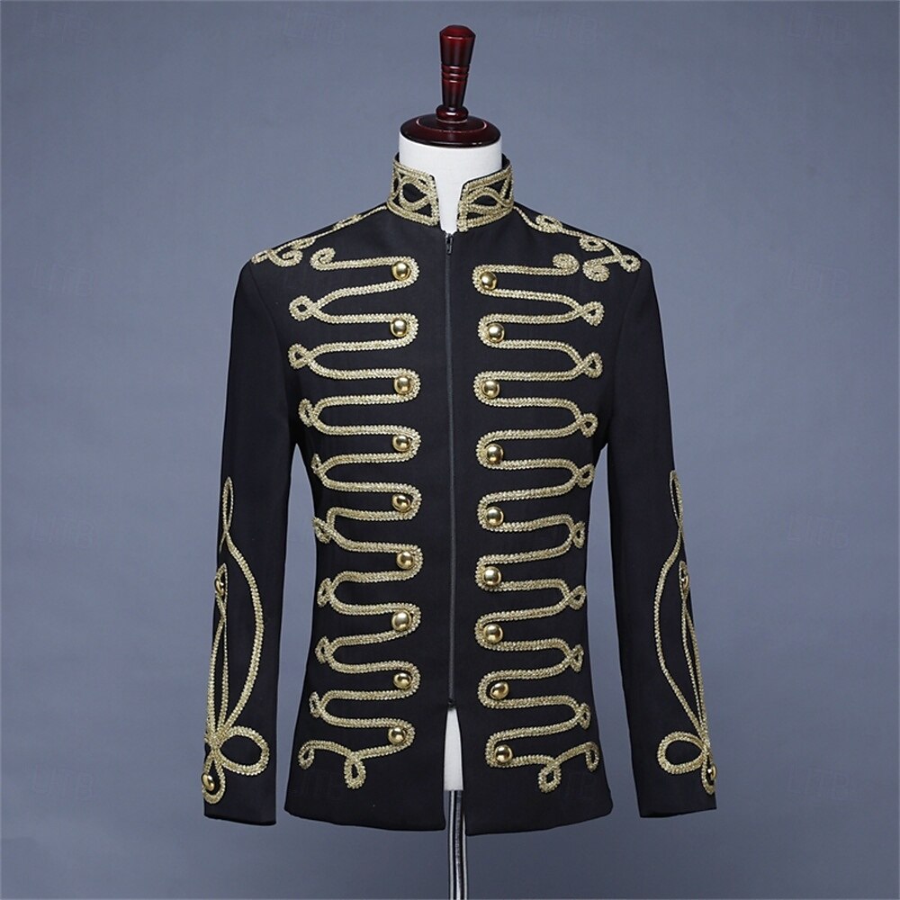 Retro Vintage Rokoko Mantel Maskerade Zirkusjacke langarm Prinz Aristokrat Kostüm Herren Karneval Maskerade Veranstaltung / Fest Erwachsene Mantel Herbst Winter 2026 - $124.99 –P1