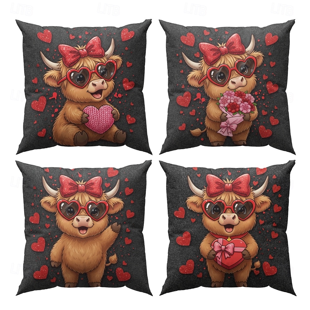 2026年 1 個 ベルベット 枕カバー, プリント シンプル カジュアル 方形 伝統的な クラシック  コレクション – $8.99 –P2