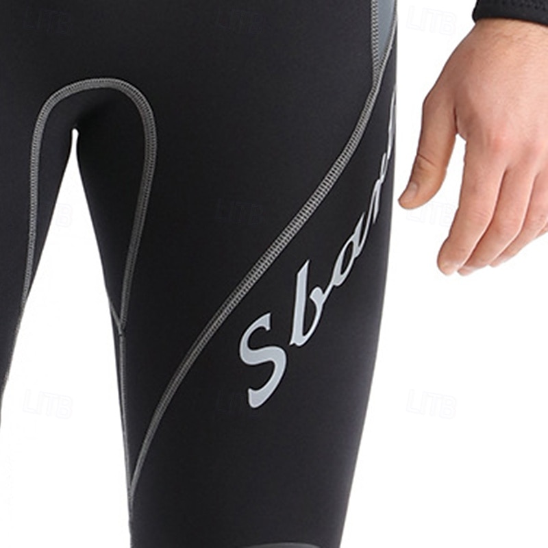 Men's 1.5mm Neoprene Diving Suit Full Wetsuit Rash Guard Stretchy Long Sleeve Front Zipper - Surfing Snorkeling Scuba Patchwork Winter 2026 - $75.99 –P9
