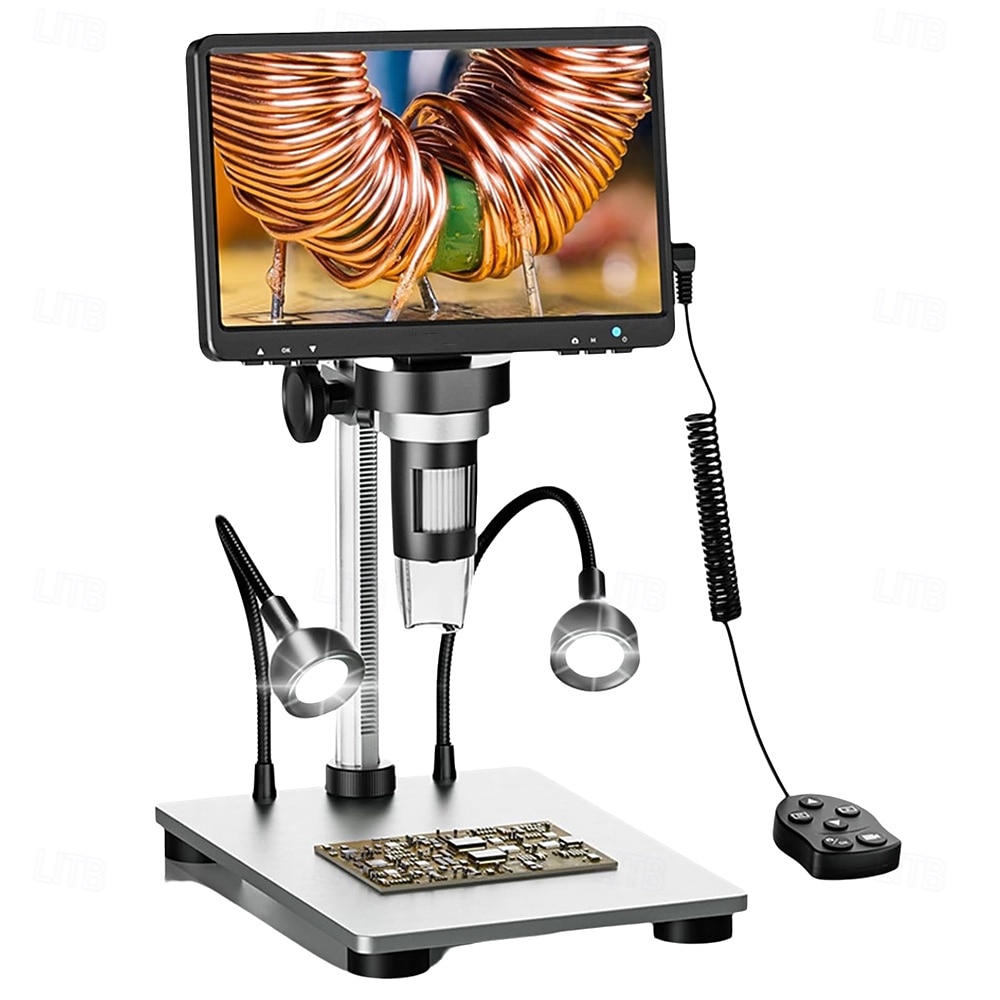 Microscope numérique professionnel USB HD à grossissement 1200x, avec éclairage LED 8 LED, idéal pour la réparation. de 2026 ? $128.99 –P1
