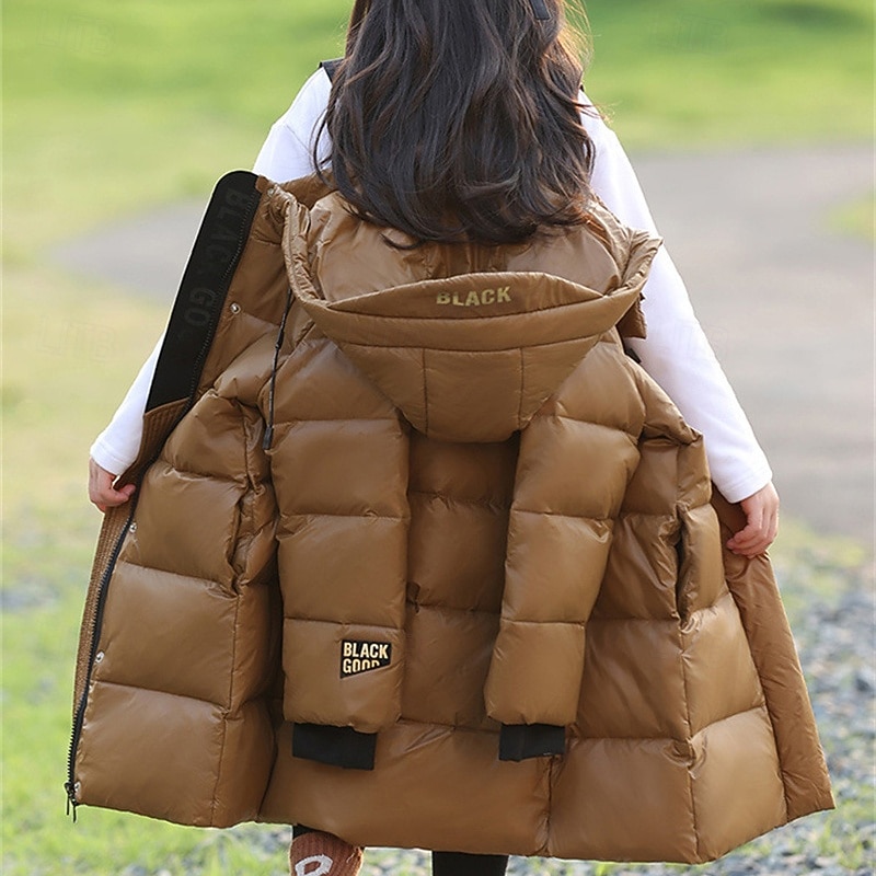 Doudoune Enfants Fille Couleur Unie Sports Avec Poches Extérieur Polyester Manteau Vêtements d'extérieur 5-12 ans Hiver Noir de 2026 ? $78.99 –P3