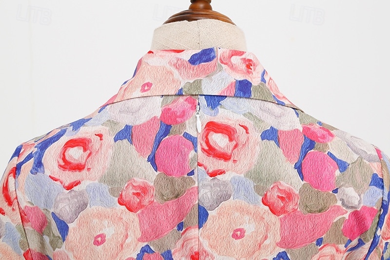 1950er Retro Vintage Midlänge Swing-Kleid Ausgestelltes Kleid Kurze Ärmel Blumen Tailliert und ausgestellt Kostüm Damen Karneval Valentinstag Lässig Heimkehr Retro-Mottoparty Erwachsene Kleid 2026 - $74.99 –P8