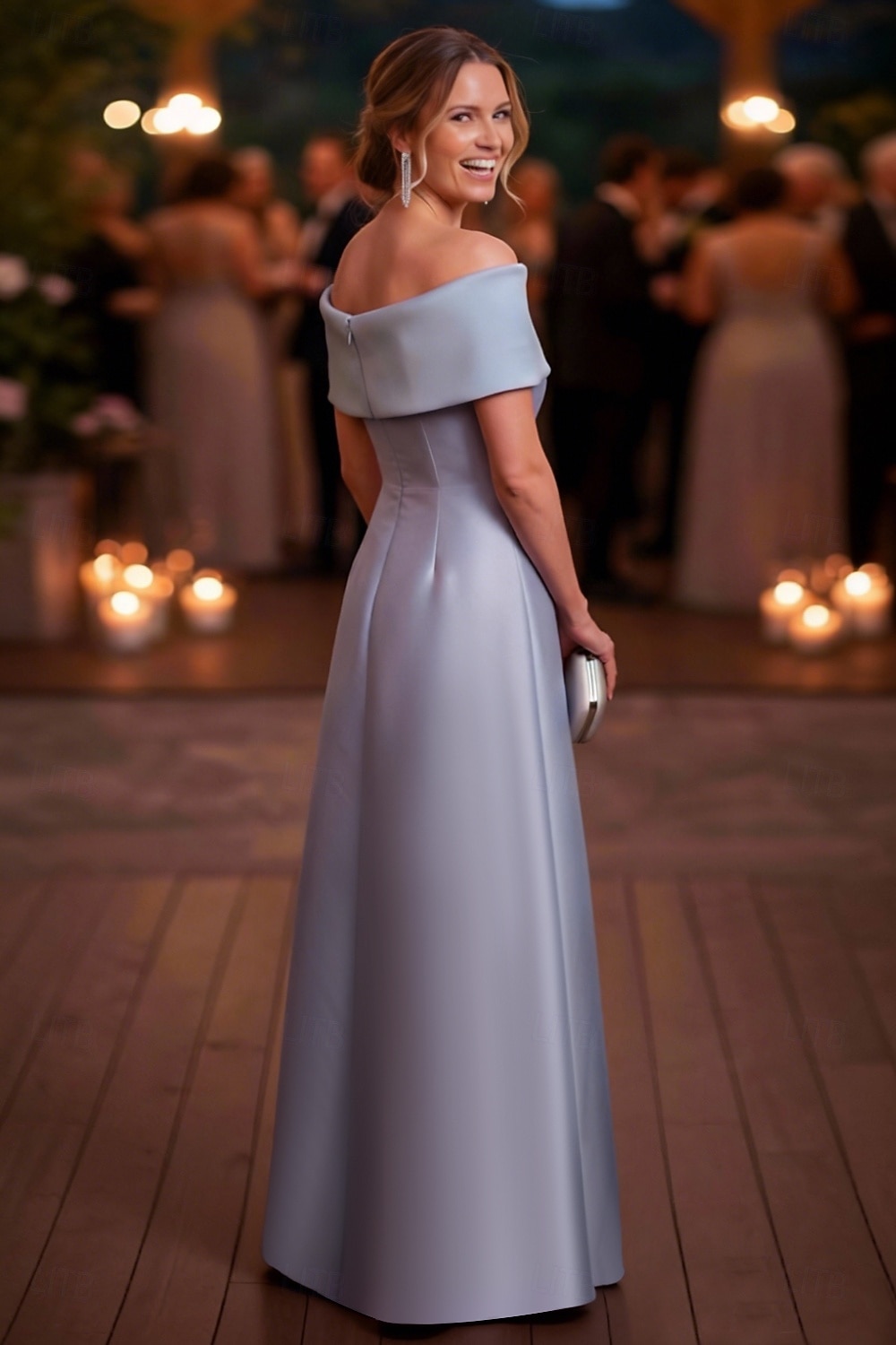 Linea ad A Tubino Colonna Lunghezza al pavimento Abito Formale Abito da sera Abito a mantella Abito da Sera Da principessa Abito formale Elegante Monocolore Senza Maniche Senza Spalle Matrimonio del 2026 a $137.99 –P2