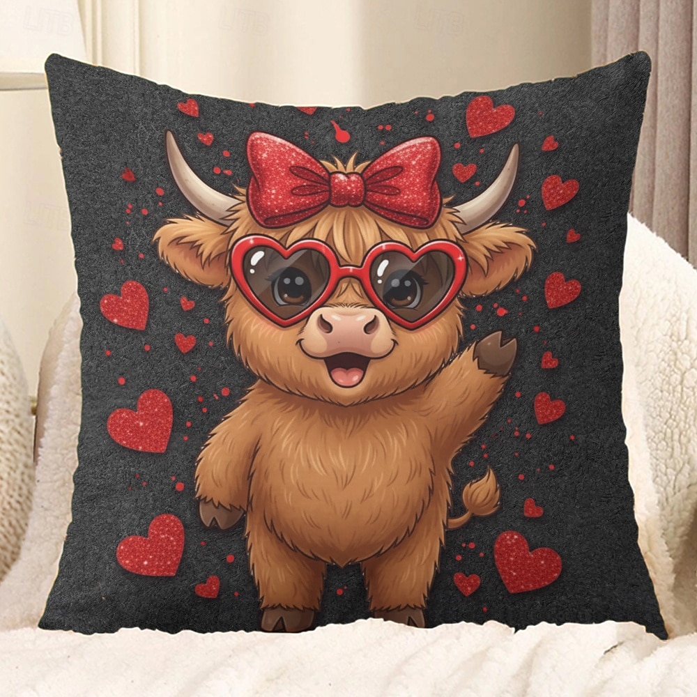 2026年 1 個 ベルベット 枕カバー, プリント シンプル カジュアル 方形 伝統的な クラシック  コレクション – $8.99 –P9