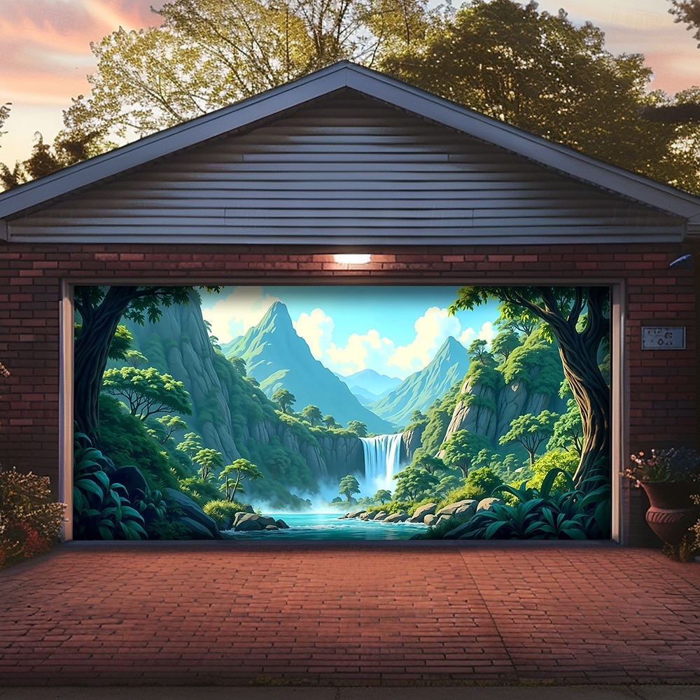 Capac ușă de garaj Agățat mare 森林 Epocă #D Petrecere Exterior Fundaluri de fotografiere Ușa din Față Decorațiuni interioare 2026 - $29.99 –P4