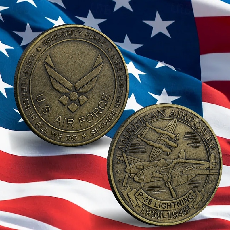 Moneda Conmemorativa de la Fuerza Aérea de EE. UU. – Moneda de Desafío del 250 Aniversario Coleccionable Militar del Águila Americana Souvenir de Metal de Doble Cara para Veteranos Regalo Patriótico 2026 - $15.99 –P3