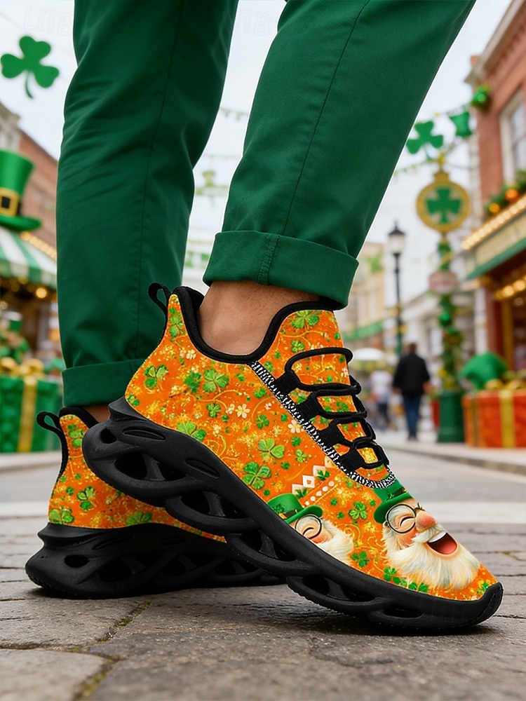 Herr Ledigt Textil Bekväm Halksäker Andningsfunktion Snörning Orange Sommar Vår Höst 2026 - $42.99 –P1