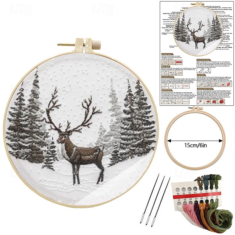 Embroidery Kit-Set,Embroidery Kit for Beginners,Embroidery Patterns,Nativity Scene,Embroidery Kit Birthday,Beginner Embroidery Kit for Adults 2026 - $15.49 –P2