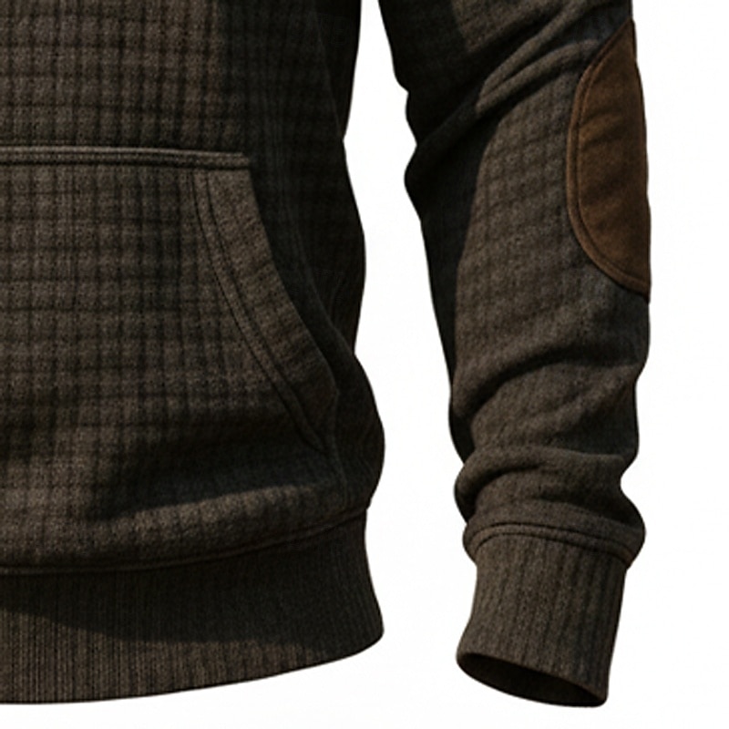 Per uomo Felpa con cappuccio Felpa con cappuccio a nido d'ape Maglione Marrone Con Cappuccio Semplice Patchwork Blocco di colore Testurizzato Casuale Quotidiano Sport & Outdoor Vintage Streetwear Cool del 2026 a $28.99 –P3