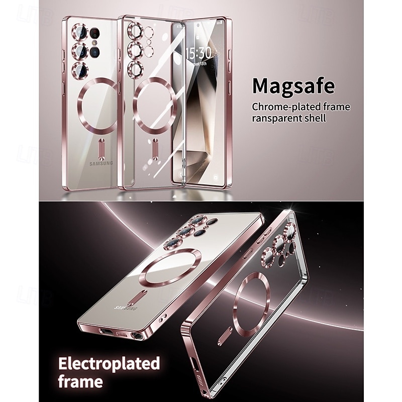 telefon Ügy Kompatibilitás Samsung Galaxy S26 Ultra Plus S25 S25 él S24 S23 S22 Plus Ultra Fekete tok Átlátszó Mágneses Ütésálló Retro TPU 2026 - $12.99 –P5