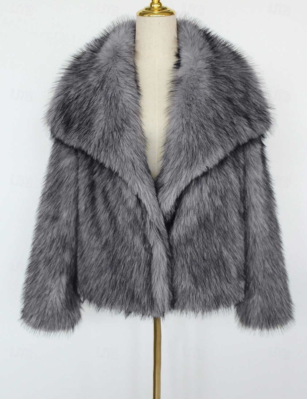 Kunstpelz-Umhänge Damenumhang Elegant Langarm Kunstpelz Hochzeit Schals Mit Unifarbe Für Party Herbst 2026 - $54.99 –P9