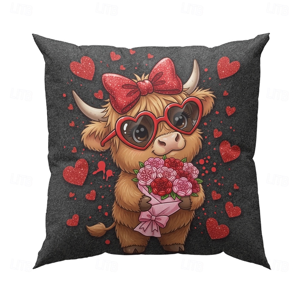 2026年 1 個 ベルベット 枕カバー, プリント シンプル カジュアル 方形 伝統的な クラシック  コレクション – $8.99 –P6