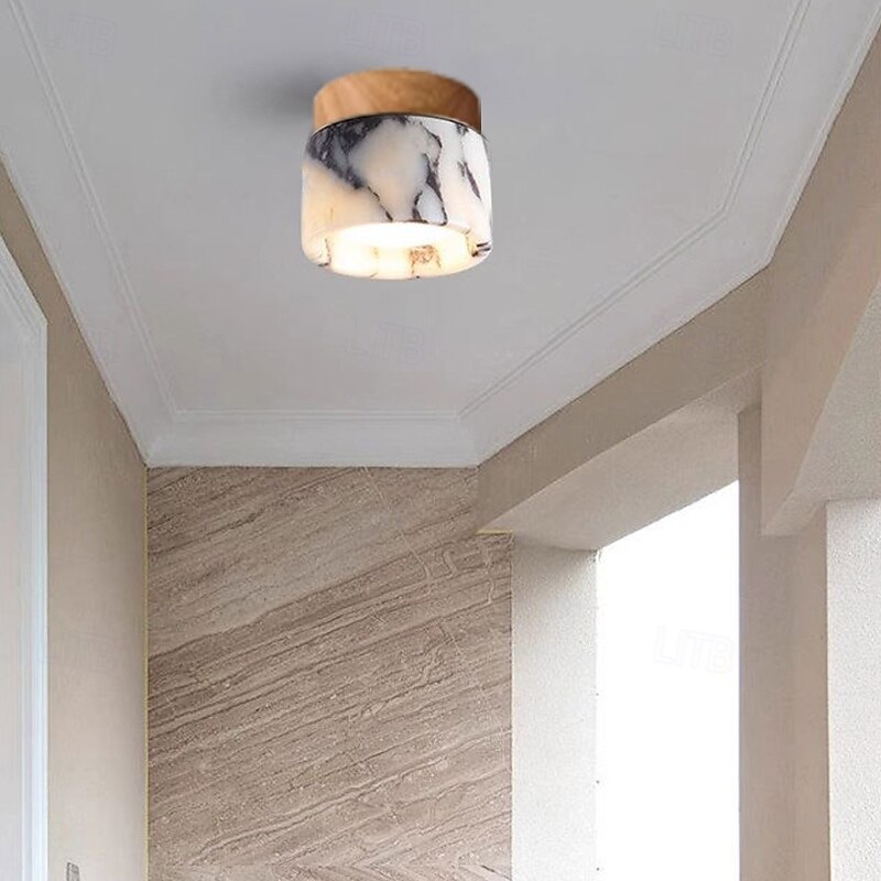 12 cm تصميم الجزيرة أضواء السقف خشب حجر طلاء ملون معاصر 110-240 فولت 2026 - $115.99 –P4