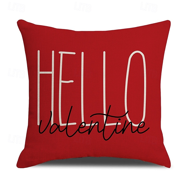 Valentine's Day Throw Pillow Cover, Holiday Letter Print Cushion for Sofa, Home Decor, Cozy Decorative Pillow for Living Room, Bedroom, and Office 2026 - $13.99 –P11