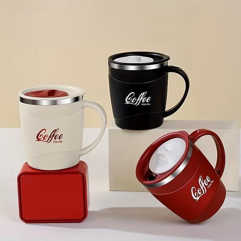 Caneca de café em aço inoxidável 304 com tampa, 500ml (17oz), parede dupla isolada, livre de BPA e à prova de vazamentos, ideal para viagens e bebidas quentes. &bebidas geladas, presente de Natal de 2026 por $17.99 –P11