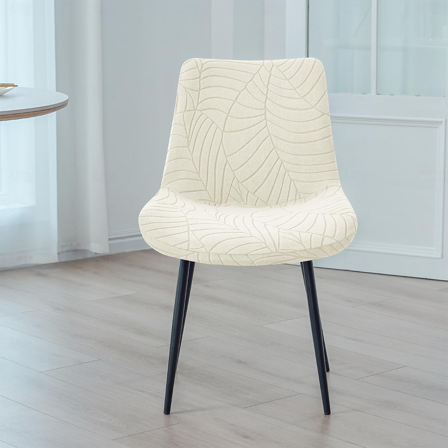 jacquard-ruokailutuolin päällinen, 1 kpl joustava pestävä kangaspäällinen kotikeittiöön, hotellijuhliin 2026 - $15.49 –P14