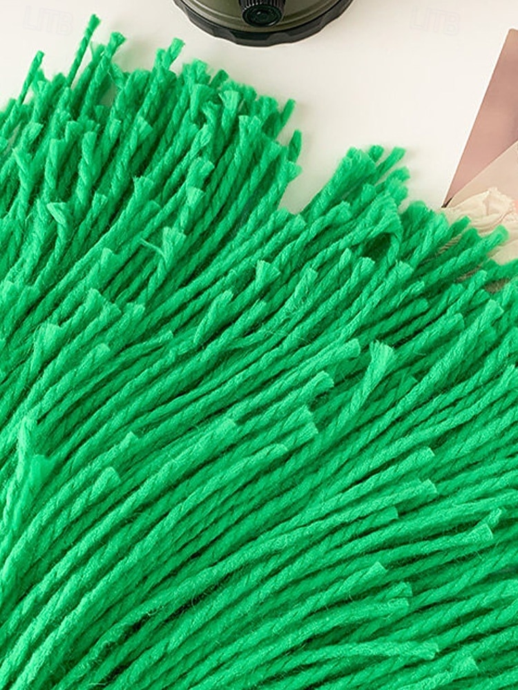 Herren-Perückenmütze aus Häkelgarn, mehrfarbiges Design mit grünen, roten und gelben Streifen, perfekt für den St. Patrick's Day und Kostümpartys 2026 - $14.99 –P8