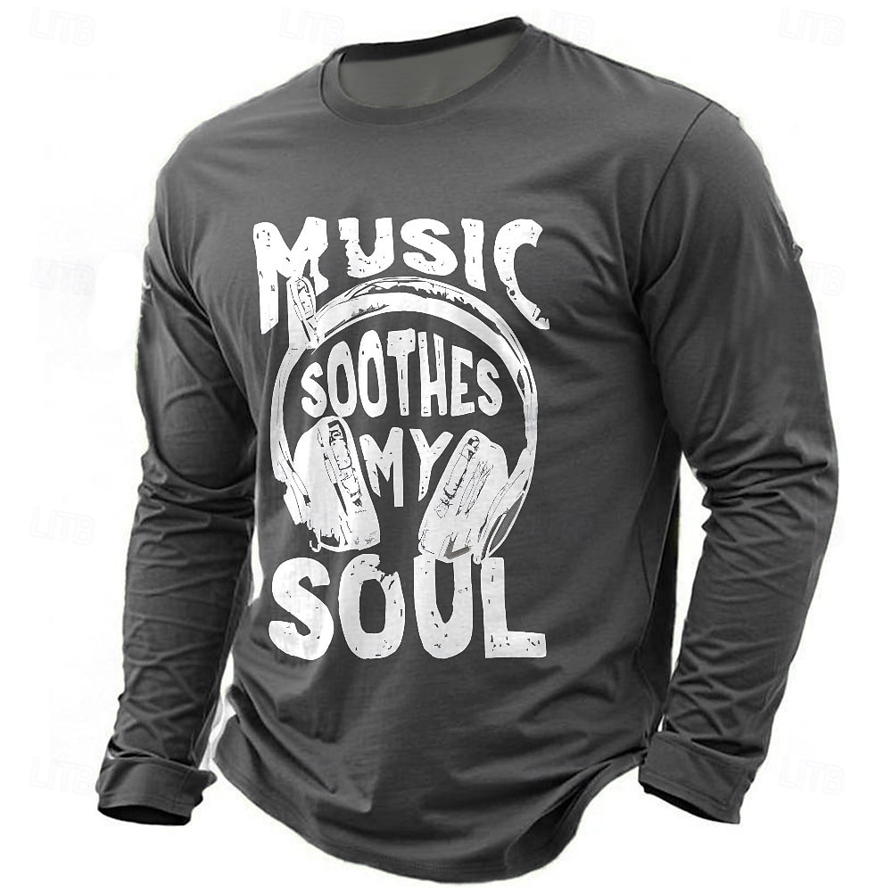 Herren Musik T Shirt Langarm T-Shirt 3D-Druck Rundhalsausschnitt Hemd Täglich Lässig Täglich Reise Party Blau Schwarz Rote Sommer Frühling Herbst Bekleidung S M L XL XXL XXXL 2026 - $23.99 –P3