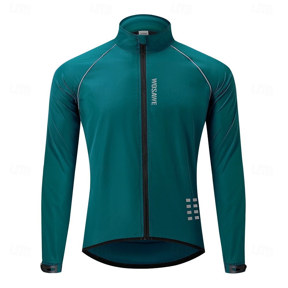 WOSAWE Men's Windbreaker Cycling Jersey Cycling Jacket High Visibility Waterproof Windproof Cycling Bike Jacket Windbreaker Mountain Bike MTB Road Bike Cycling City Bike Cycling Navy Green Black Bike 2026 - $39.99 –P3