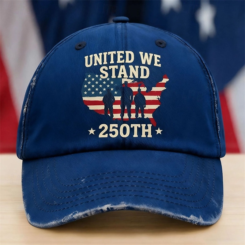 Per uomo Unisex Cappello per il 250° anniversario degli Stati Uniti Cappellino da Baseball Cappello da Sole Cappello da Camionista Blu Nero Poliestere / Poliammide Regolabile Patriotico Vacanza Sport del 2026 a $18.99 –P2