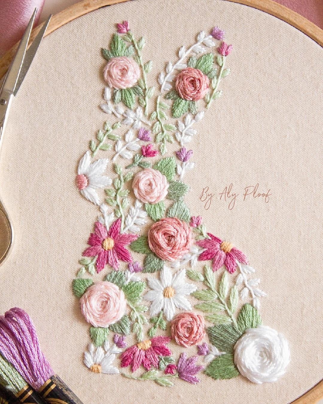 Conejito en flor, patrón de bordado de Pascua en PDF 2026 - $15.49 –P6