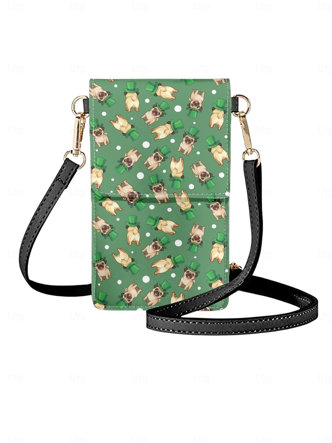 borsa a tracolla da donna con stampa trifoglio per San Patrizio – motivo trifoglio verde, elegante &accessorio festivo per le celebrazioni del 2026 a $24.99 –P3