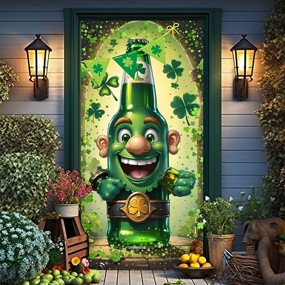 Ημέρα St. Patrick Αφίσες Κάλυμμα πόρτας Πανό εξωτερικού χώρου Πράσινο καπέλο Τριφύλλι χαριτωμένο στυλ 3D Πάρτι Κοιτώνας Δωμάτιο Εφήβων Κοιτώνας Κολλεγίου Υπνοδωμάτιο Guys Man Cave Frat Φόντα λήψης 2026 - $17.99 –P8