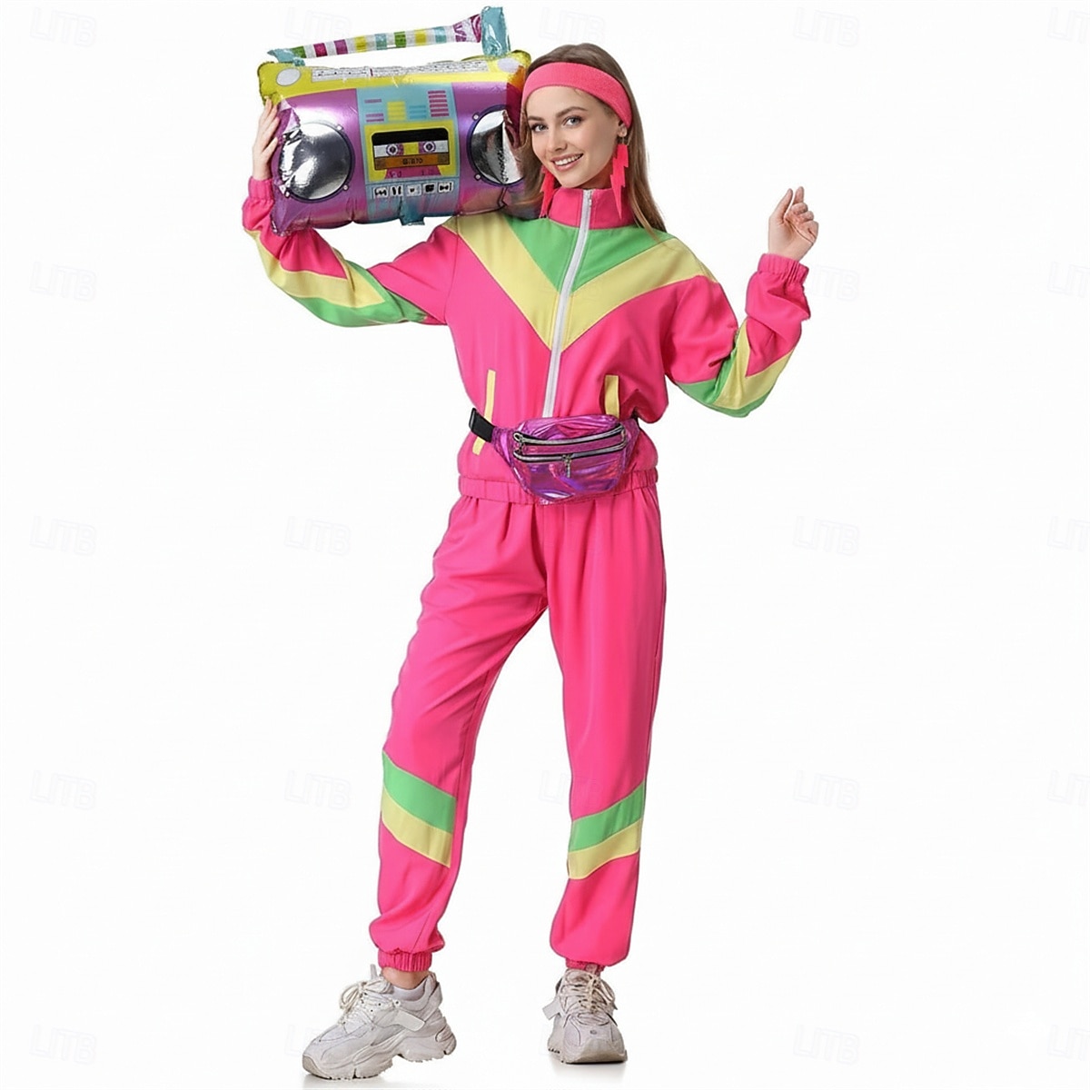 Retro / vintage 1980erne Hip Hop Drakter pose Tilbehør sett med tilbehør Lange Ermer Disk Kostyme Dame Karnevalskostyme Halloween Karneval Nytt År Pride-parade Pride måned Voksen Veske Mer Tilbehør 2026 - $69.99 –P2