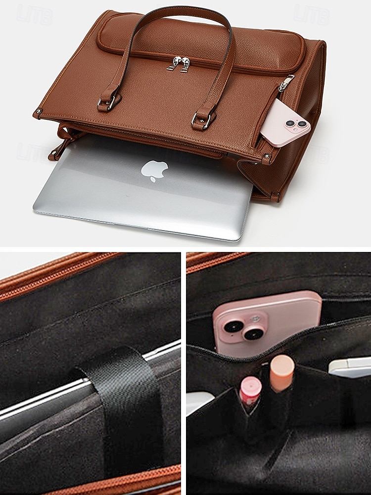 Women's Faux Leather Tote Bag with Adjustable Shoulder Strap, Large Capacity, Waterproof, Multiple Colors - Perfect for Weekend Getaways and Daily Commute 2026 - $42.99 –P10