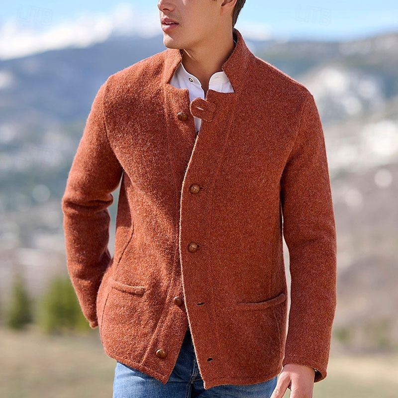 Ανδρικά Σακάκι Casual Jacket Καθημερινά ΕΞΩΤΕΡΙΚΟΥ ΧΩΡΟΥ Τσέπη Φθινόπωρο Φθινόπωρο & Χειμώνας Σκέτο Κομψό στυλ street Στυλάτο Όρθιος Γιακάς Κανονικό Πορτοκαλί Πράσινο του τριφυλλιού Σκούρο μπλε 2026 - $48.99 –P2