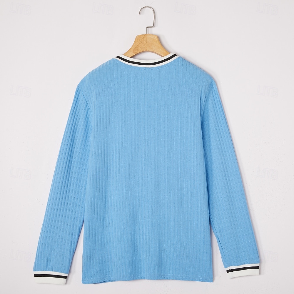 Per uomo Canotta Muscolare Maglietta Manica Lunga Scollo a V Henley Estate Primavera Autunno Semplice Contemporaneo Moderno Casual Blocco di colore Bottoni Base Casa Streetwear Casuale Blu Verde Viola del 2026 a $27.99 –P9