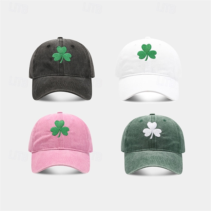 Clover Embroidered Baseball Cap St. Patrick's Day Lightweight Adjustable Sun Hat For Men and Women 2026 - $15.49 –P3