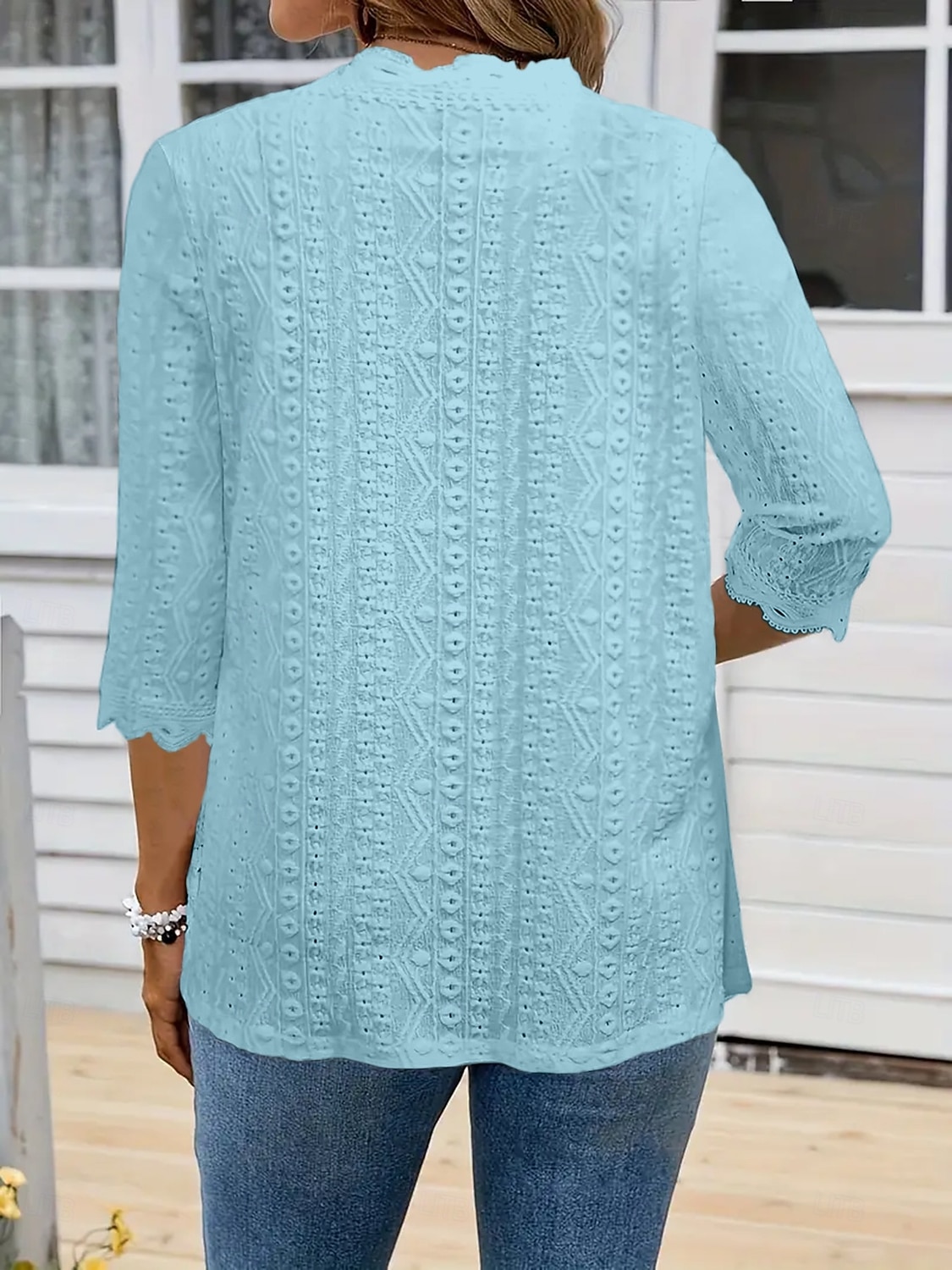 Mujer Chaqueta casual Cómodo Transpirable Tejido en Punto Casual Plano Casual Vacaciones Calle Ropa Cotidiana Frente Abierto Regular Sin Cuello Ajuste regular Manga Larga Ropa de calle Azul Piscina 2026 - $26.99 –P6