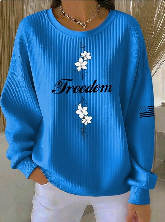 Mujer Pullover Estampado Graphic Letra Cálido Clásico Casual Manga Larga Cuello Barco Tops regulares Casual Hogar Calle Azul Piscina Amarillo Claro Rosa Claro Bleu Ciel Negro Primavera Otoño 2026 - $29.99 –P3