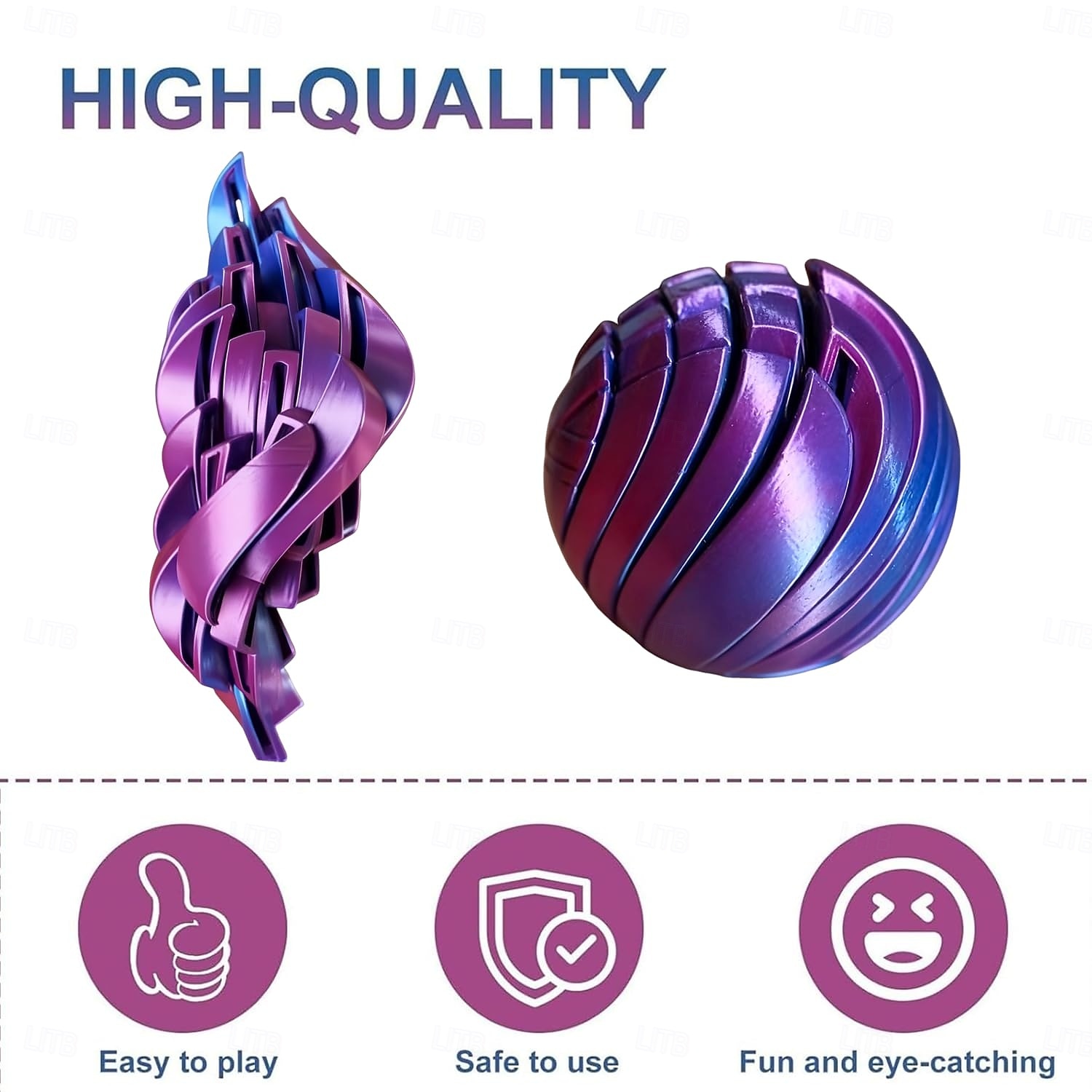 3D Printed Fidget Ball Toy, Slime Dynamic Gear Sphere Stress Relief Desk Toy for Adults and Kids, Expanded Sensory Breathing Ball, Cool 3D Printed Fidget Gift 2026 - $18.49 –P5