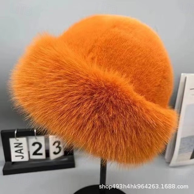 Dame Hatt Bøttehatt Vinterhatter Vindtett Varm Daglig utendørs Gate Fleece Ren farge 2026 - $8.49 –P3