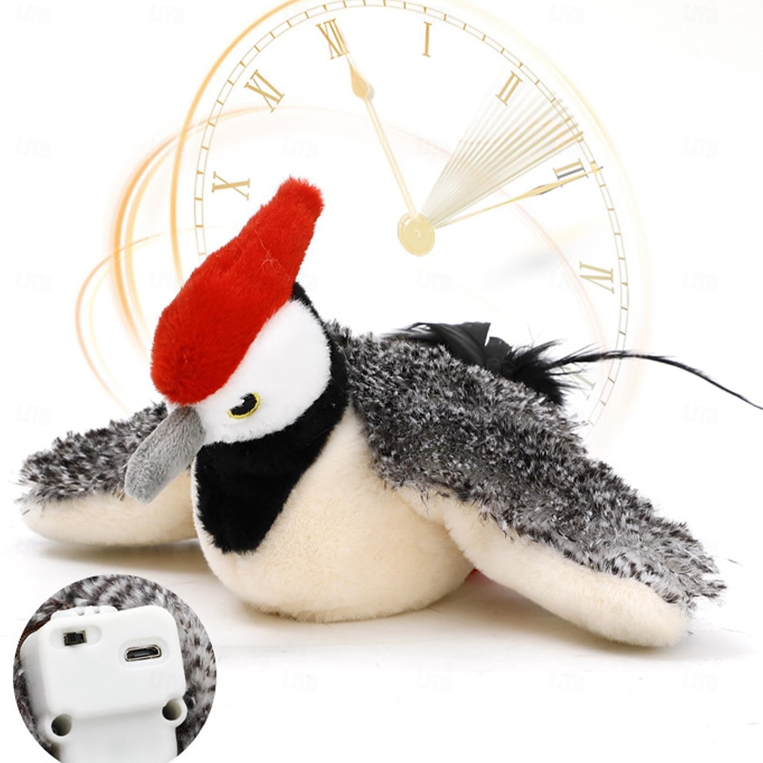 fliegendes Vogelspielzeug – Plüschkatzenspielzeug, USB-betriebenes Katzenspielzeug | Aktiviertes Kätzchenspielzeug mit Klappen und Geräuschen 2026 - $25.99 –P7